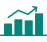 icone gráfico com seta de crescimento
